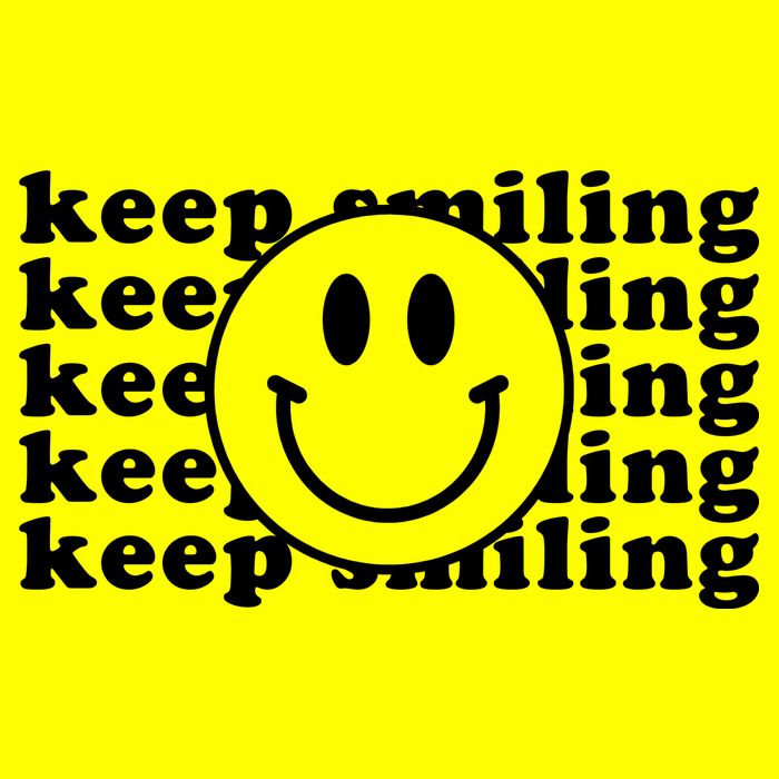 Keep Smiling Happy Face Womens T-Shirt