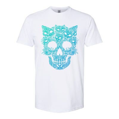 Kitten Skeleton Halloween Costume Skull Cats Gift Softstyle® CVC T-Shirt