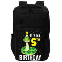 Kids Snakes Its My 5th Birthday 5 Year Old Birthday Impact Tech Backpack