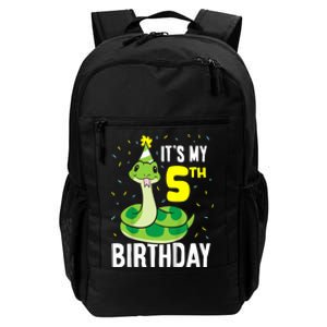 Kids Snakes Its My 5th Birthday 5 Year Old Birthday Daily Commute Backpack