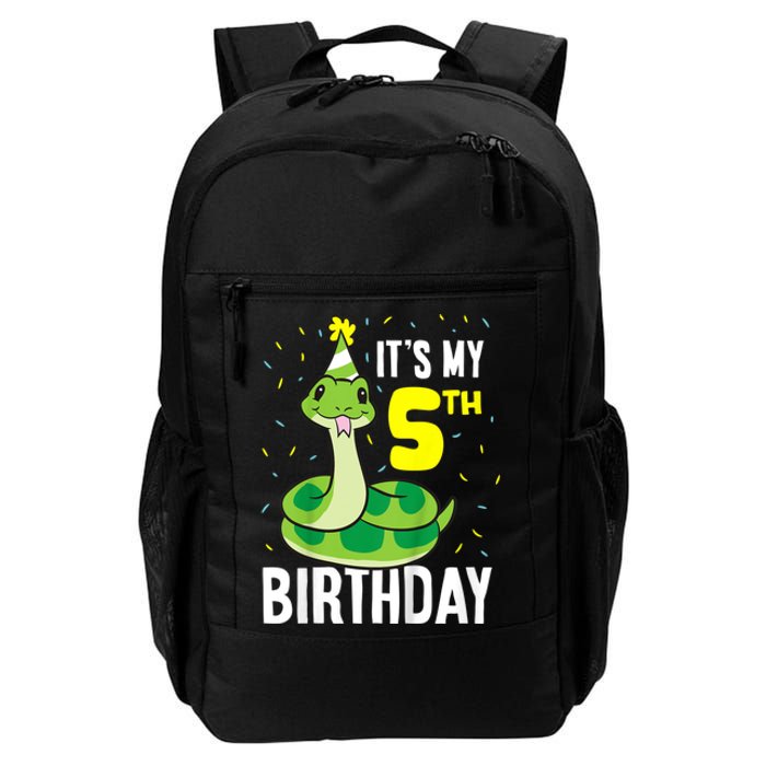 Kids Snakes Its My 5th Birthday 5 Year Old Birthday Daily Commute Backpack