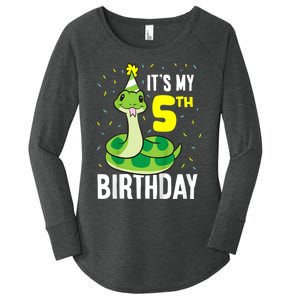 Kids Snakes Its My 5th Birthday 5 Year Old Birthday Women's Perfect Tri Tunic Long Sleeve Shirt