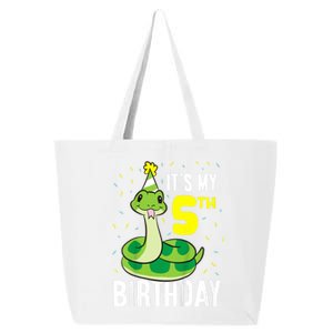 Kids Snakes Its My 5th Birthday 5 Year Old Birthday 25L Jumbo Tote