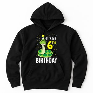 Kids Snakes Its My 6th Birthday 6 Year Old Birthday Hoodie