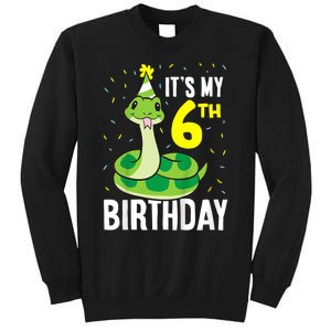 Kids Snakes Its My 6th Birthday 6 Year Old Birthday Sweatshirt