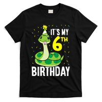 Kids Snakes Its My 6th Birthday 6 Year Old Birthday T-Shirt