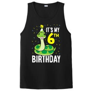 Kids Snakes Its My 6th Birthday 6 Year Old Birthday PosiCharge Competitor Tank