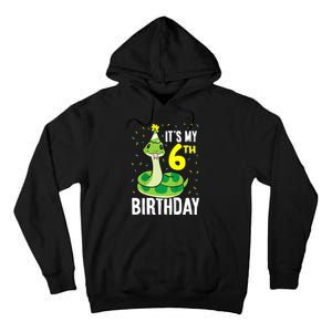 Kids Snakes Its My 6th Birthday 6 Year Old Birthday Tall Hoodie