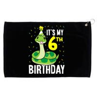 Kids Snakes Its My 6th Birthday 6 Year Old Birthday Grommeted Golf Towel