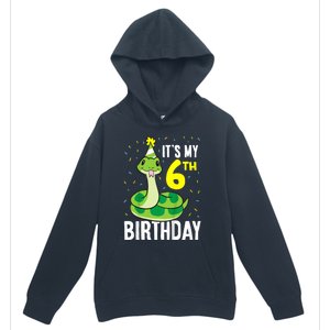 Kids Snakes Its My 6th Birthday 6 Year Old Birthday Urban Pullover Hoodie