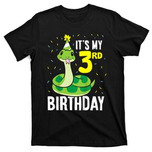 Kids Snakes Its My 3rd Birthday 3 Year Old Birthday T-Shirt