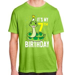 Kids Snakes Its My 7th Birthday 7 Year Old Birthday Adult ChromaSoft Performance T-Shirt