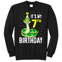 Kids Snakes Its My 7th Birthday 7 Year Old Birthday Sweatshirt