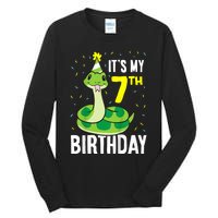 Kids Snakes Its My 7th Birthday 7 Year Old Birthday Tall Long Sleeve T-Shirt