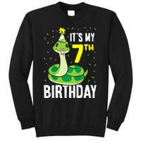 Kids Snakes Its My 7th Birthday 7 Year Old Birthday Tall Sweatshirt