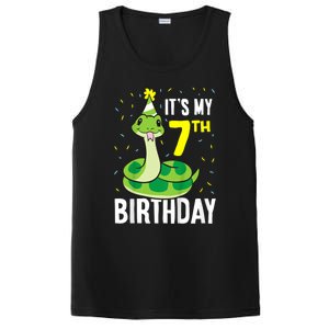 Kids Snakes Its My 7th Birthday 7 Year Old Birthday PosiCharge Competitor Tank