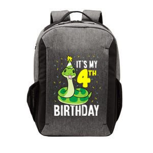 Kids Snakes Its My 4th Birthday 4 Year Old Birthday Vector Backpack