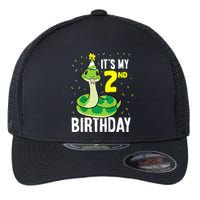 Kids Snakes Its My 2nd Birthday 2 Year Old Birthday Flexfit Unipanel Trucker Cap