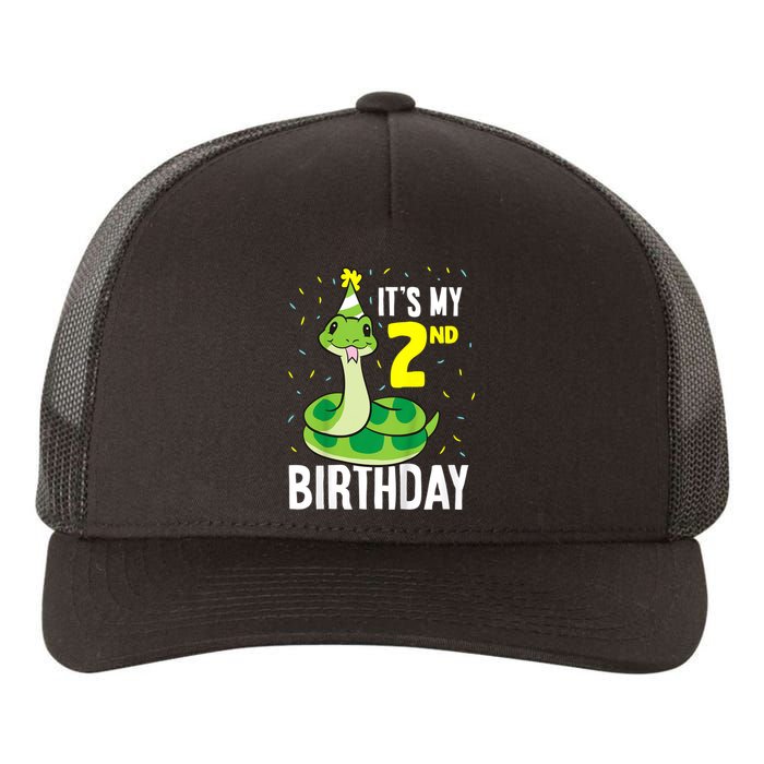 Kids Snakes Its My 2nd Birthday 2 Year Old Birthday Yupoong Adult 5-Panel Trucker Hat