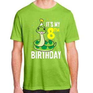 Kids Snakes Its My 8th Birthday 8 Year Old Birthday Adult ChromaSoft Performance T-Shirt