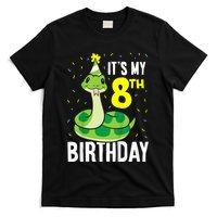 Kids Snakes Its My 8th Birthday 8 Year Old Birthday T-Shirt