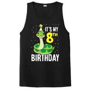 Kids Snakes Its My 8th Birthday 8 Year Old Birthday PosiCharge Competitor Tank