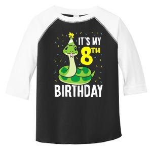 Kids Snakes Its My 8th Birthday 8 Year Old Birthday Toddler Fine Jersey T-Shirt