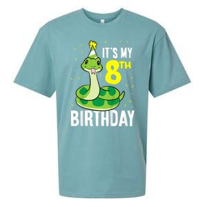 Kids Snakes Its My 8th Birthday 8 Year Old Birthday Sueded Cloud Jersey T-Shirt