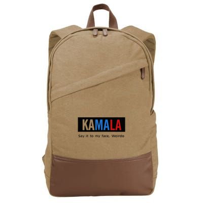 Kamala Say It To My Face Weirdo Cotton Canvas Backpack