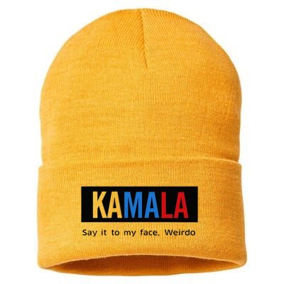 Kamala Say It To My Face Weirdo Sustainable Knit Beanie