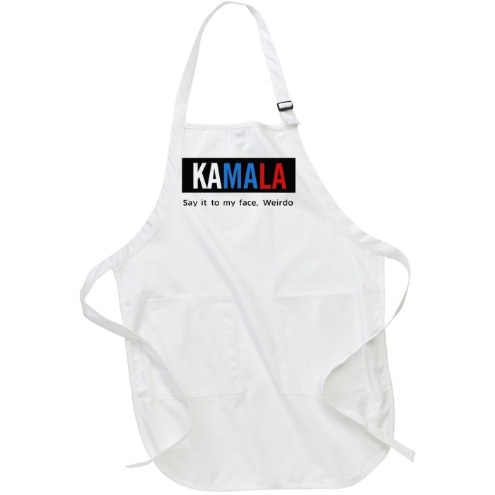 Kamala Say It To My Face Weirdo Full-Length Apron With Pockets