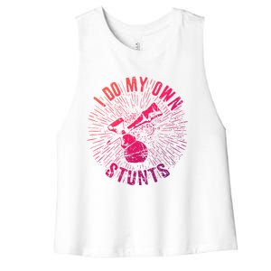 Kendama Stunts I Do My Own Spirit Of Kendama Cute Gift Women's Racerback Cropped Tank