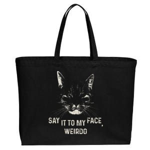 Kamala Say It To My Face Weirdo Cotton Canvas Jumbo Tote