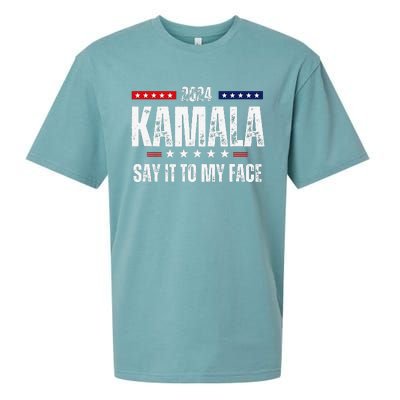 Kamalaharris Say It To My Face Vote For 2024 President Sueded Cloud Jersey T-Shirt