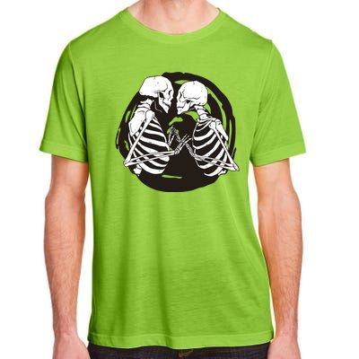 Kissing Skeletons In Love Adult ChromaSoft Performance T-Shirt