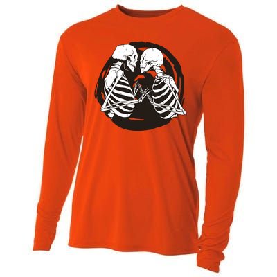 Kissing Skeletons In Love Cooling Performance Long Sleeve Crew