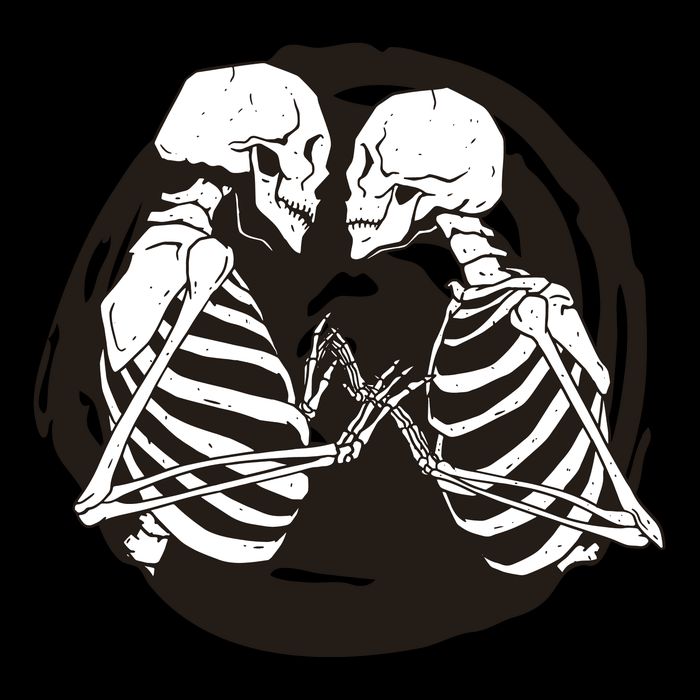 Kissing Skeletons In Love Cooling Performance Crew T-Shirt