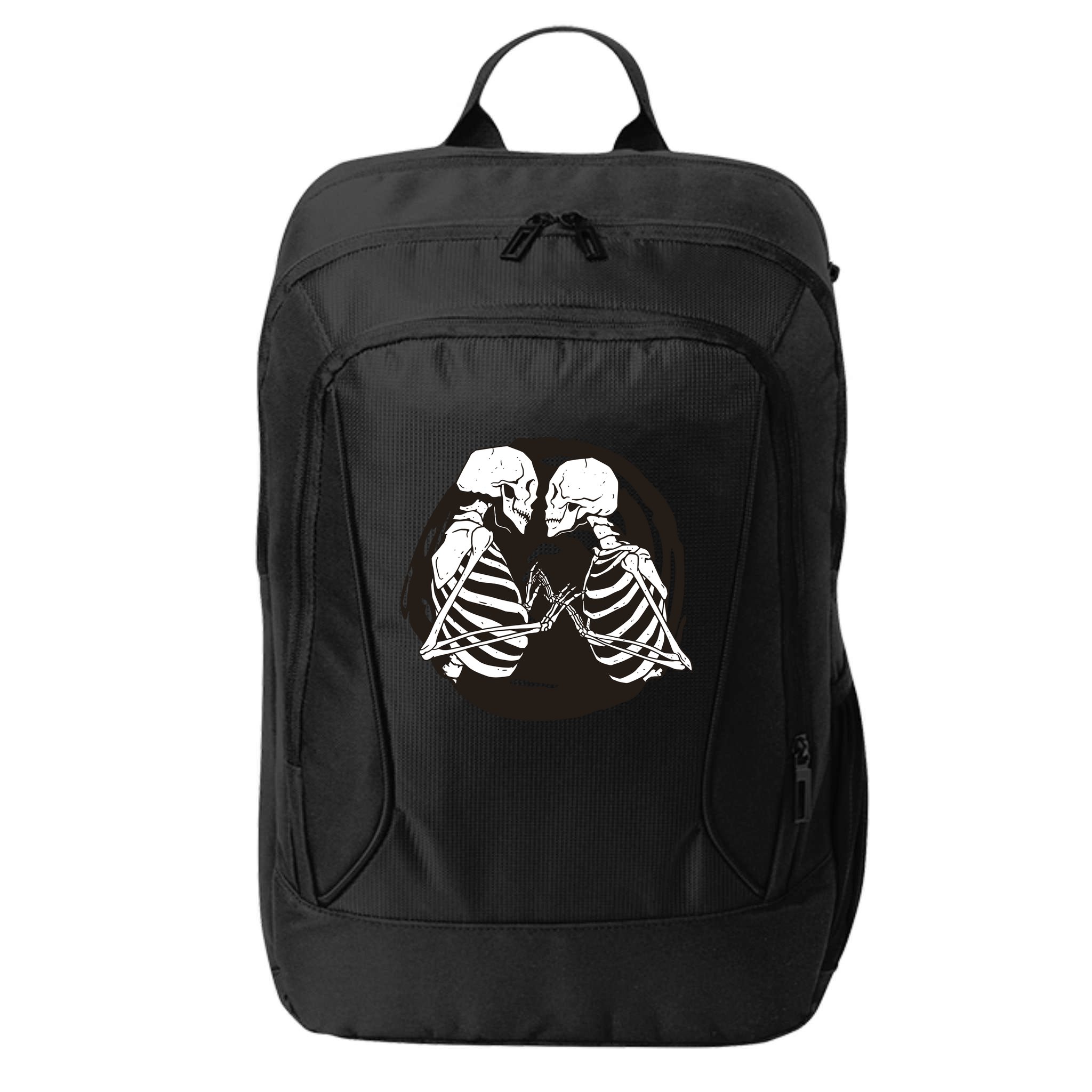Kissing Skeletons In Love City Backpack