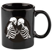 Kissing Skeletons In Love 11oz C Handle Ceramic Mug