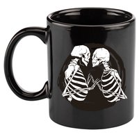 Kissing Skeletons In Love 11oz C Handle Ceramic Mug