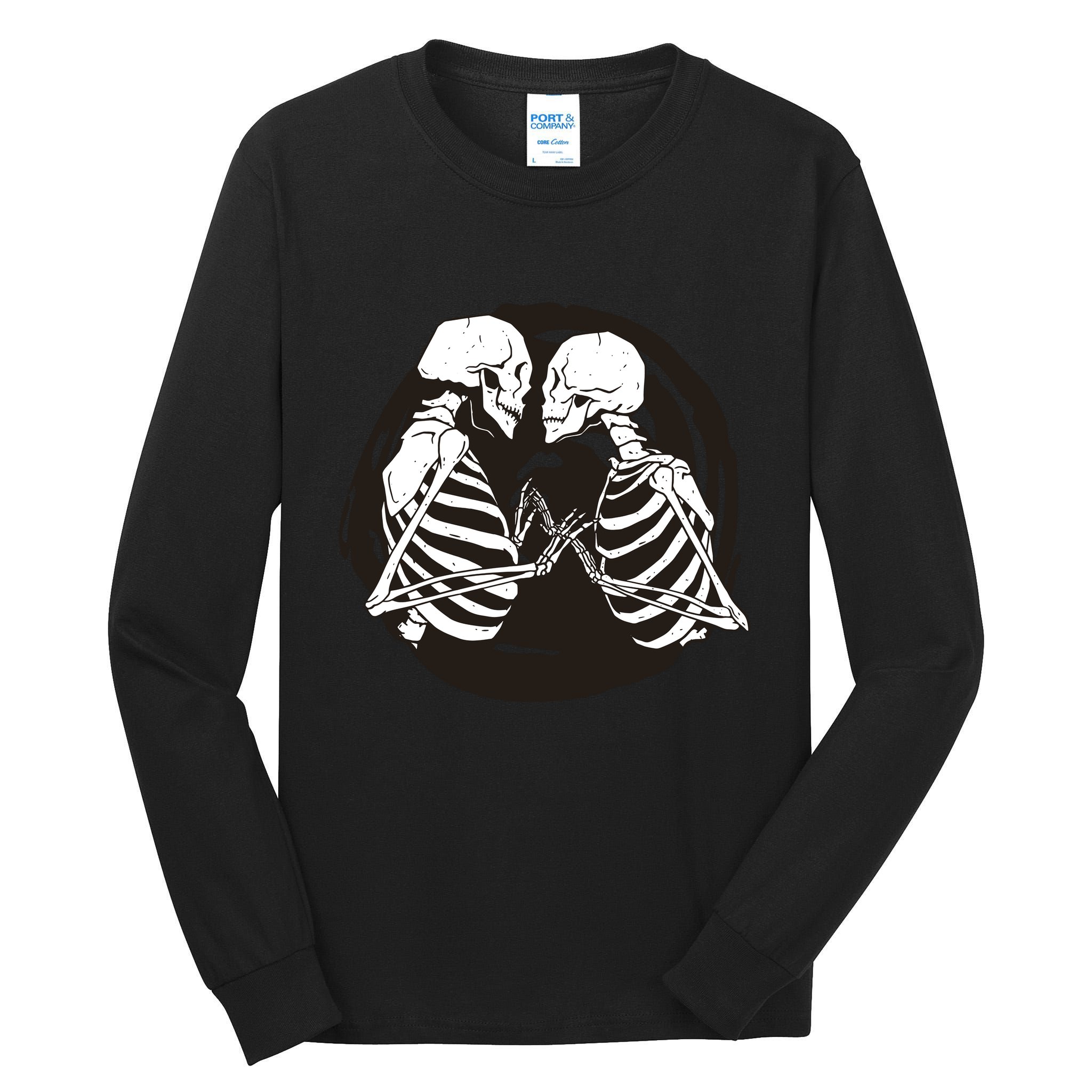 Kissing Skeletons In Love Tall Long Sleeve T-Shirt