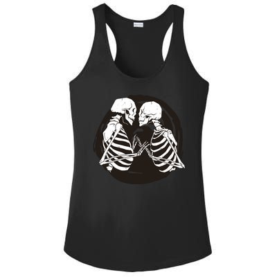 Kissing Skeletons In Love Ladies PosiCharge Competitor Racerback Tank