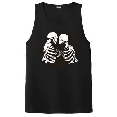 Kissing Skeletons In Love PosiCharge Competitor Tank