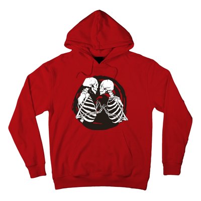 Kissing Skeletons In Love Hoodie