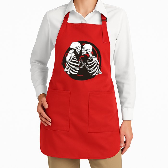Kissing Skeletons In Love Apron