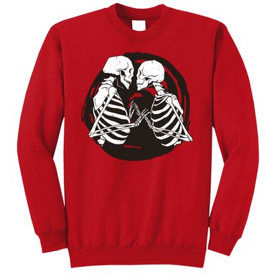 Kissing Skeletons In Love Sweatshirt