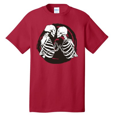 Kissing Skeletons In Love Tall T-Shirt