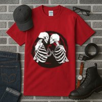 Kissing Skeletons In Love Tall T-Shirt