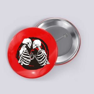 Kissing Skeletons In Love Button