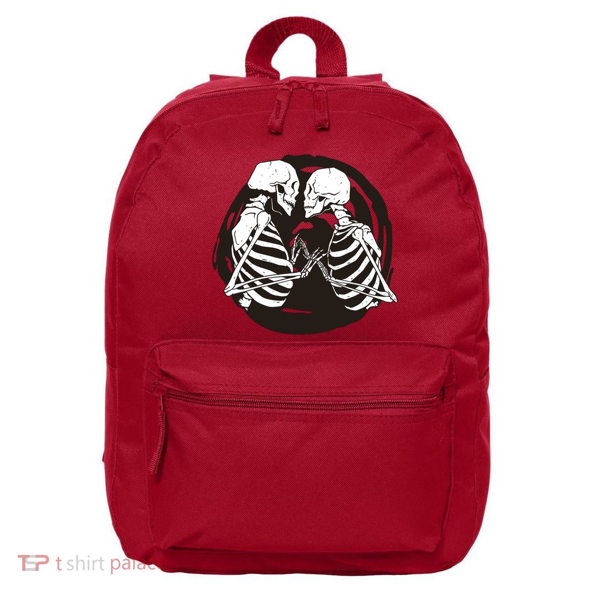 Kissing Skeletons In Love 16 in Basic Backpack